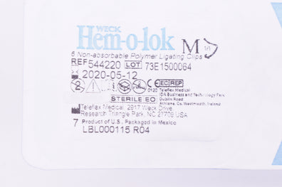 Teleflex 544200 Hem-o-lok 6 Non-absorbable Polymer Ligating Clips (x)